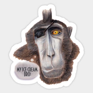 Eye patch monkey pirate Sticker